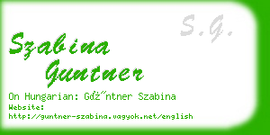 szabina guntner business card